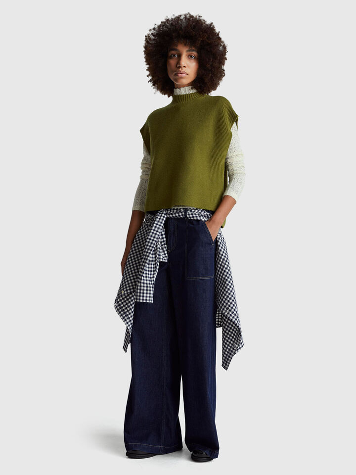 SLEEVELESS SWEATER Women image number 3